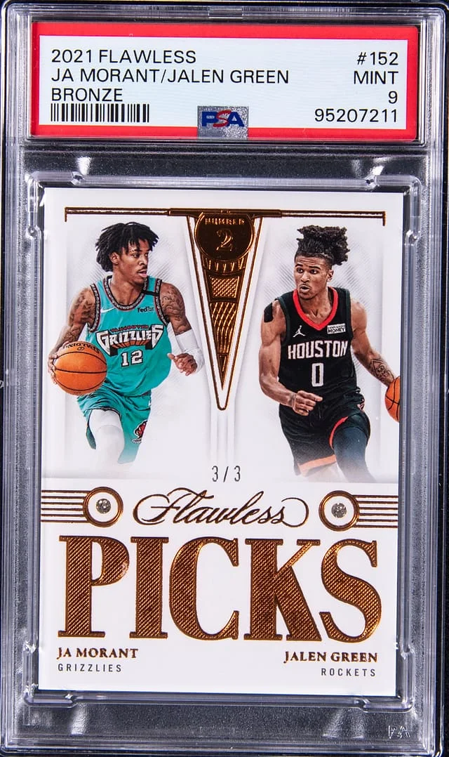 2021-22 Panini Flawless Ja Morant/Jalen Bronze #152 card image