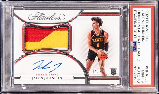 2021-22 Panini Flawless Jalen Johnson Horizontal Patch Auto #HPAJLHJ card image