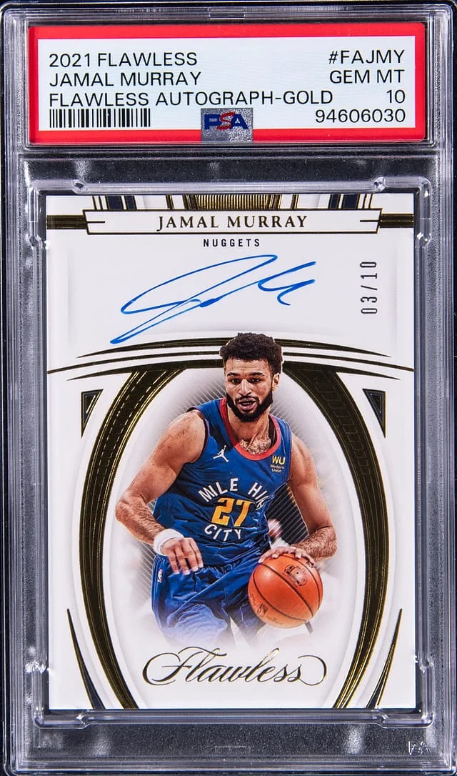 2021-22 Panini Flawless Jamal Murray Autograph Gold #FA-JMY card image