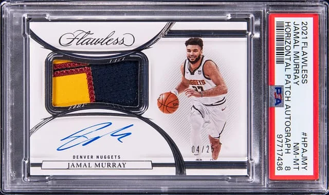 2021-22 Panini Flawless Jamal Murray Horizontal Patch Autograph #HPA-JMY card image