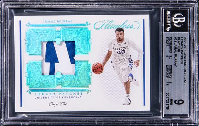 2021-22 Panini Flawless Jamal Murray Collegiate Legacy Patches Platinum #LP-JY card image