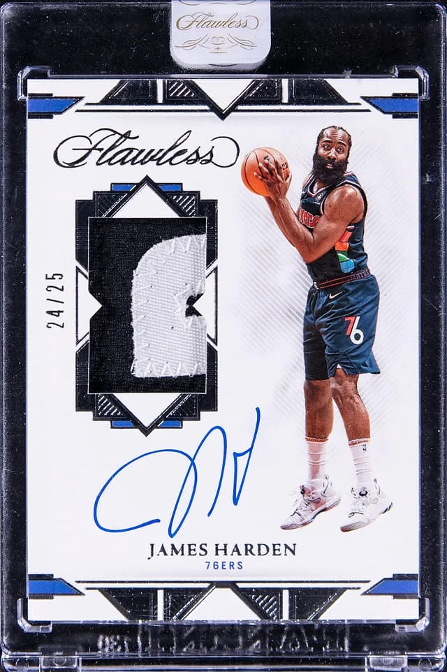 2021-22 Panini Flawless James Harden Signature Prime Materials #SPM-JHD card image