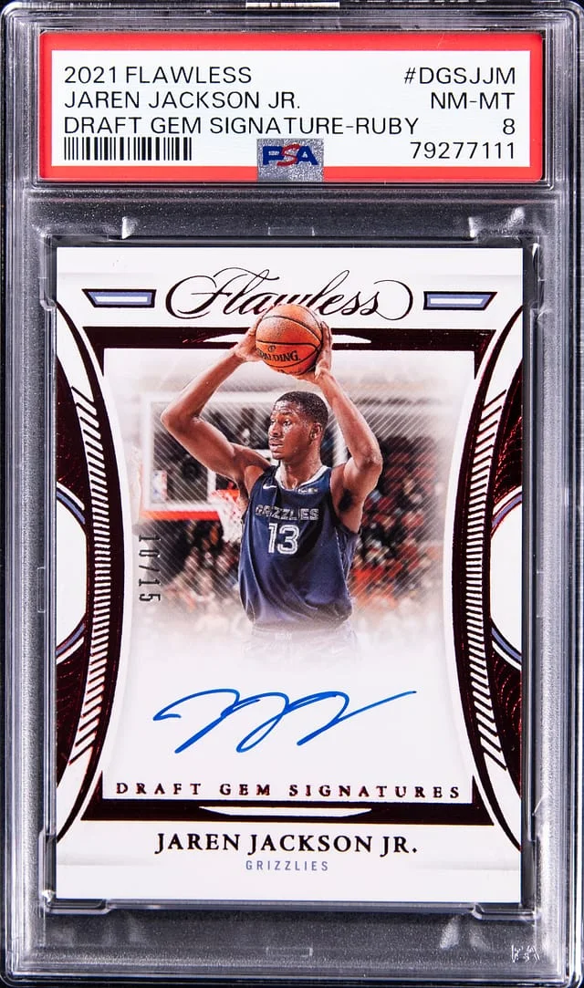 2021-22 Panini Flawless Jaren Jackson Jr. Draft Gem Signature Ruby #DGC-JJM card image