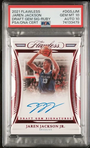 2021-22 Panini Flawless Jaren Jackson Jr. Draft Gem Signatures Ruby #DGS-JJM card image