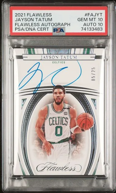 2021-22 Panini Flawless Jayson Tatum Flawless Autographs #FA-JYT card image