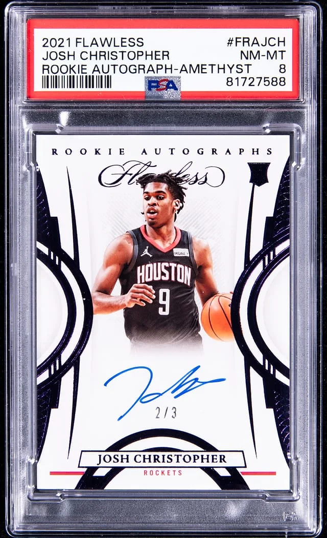 2021-22 Panini Flawless Josh Christopher Autograph Amethyst #FRA-JCH card image