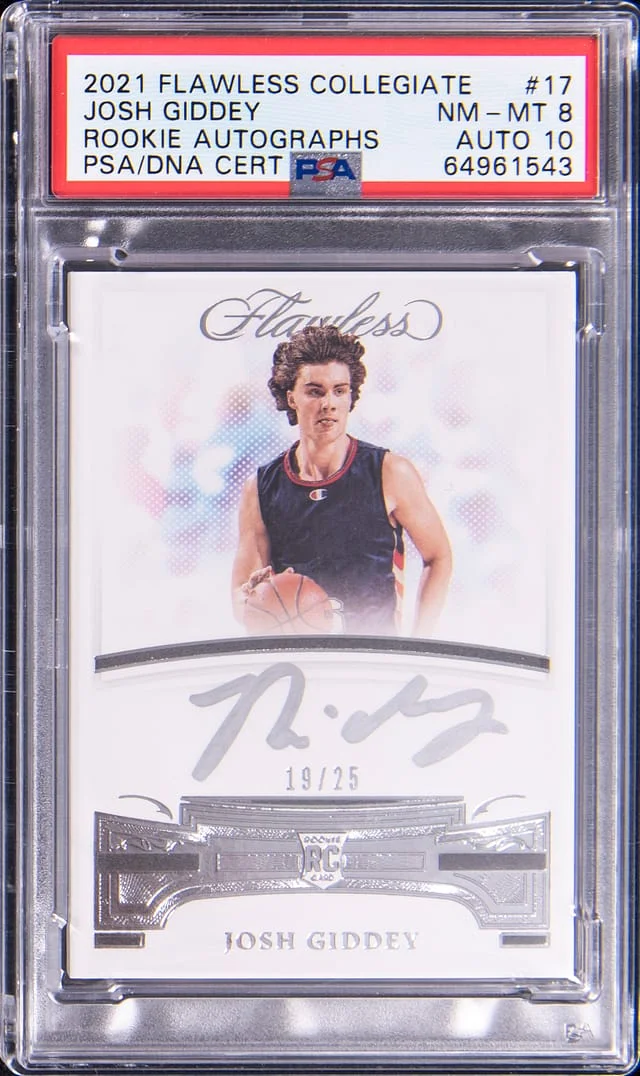 2021-22 Panini Flawless Josh Giddey Collegiate Autograph #17 card image