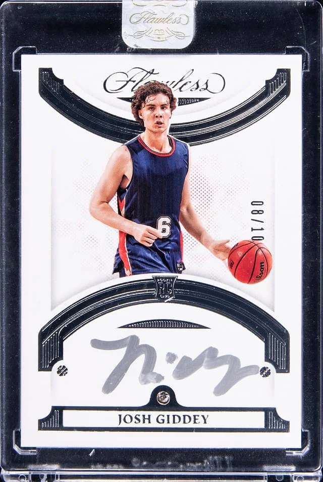 2021-22 Panini Flawless Josh Giddey Collegiate #77 card image