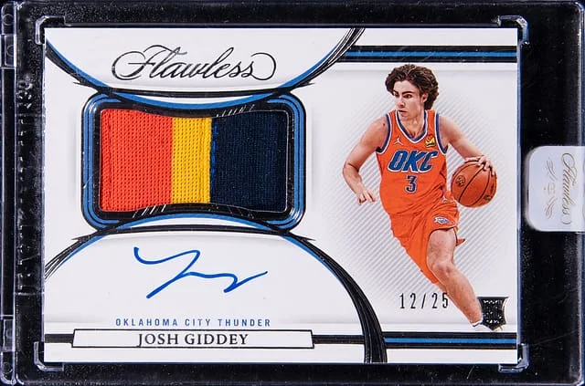 2021-22 Panini Flawless Josh Giddey Horizontal Patch Autograph #SPA-JGD card image