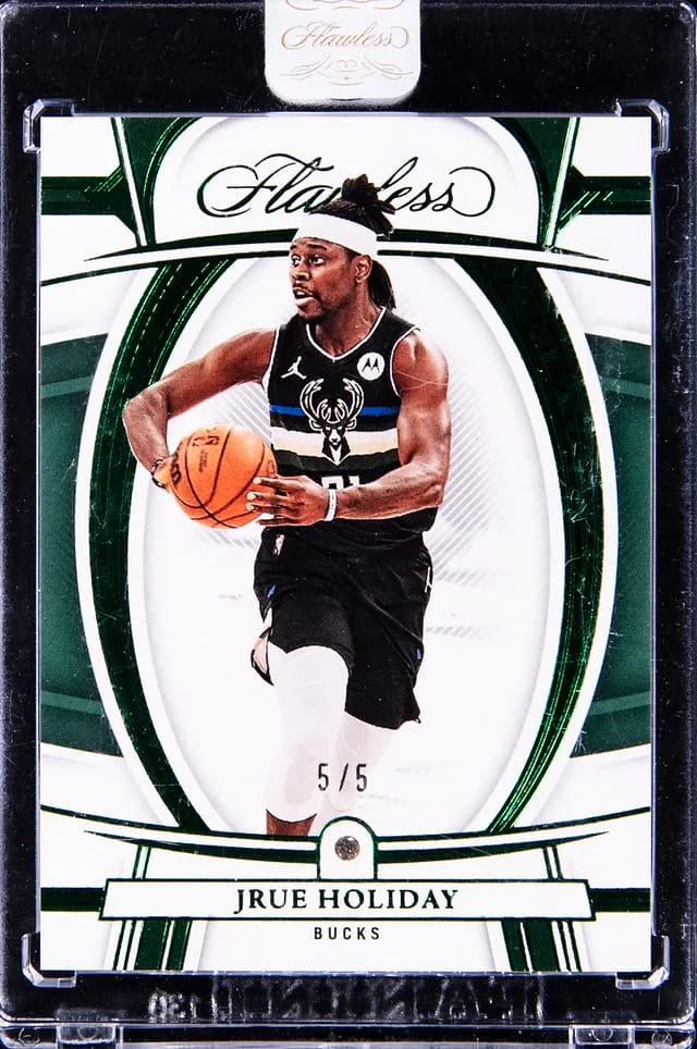 2021-22 Panini Flawless Jrue Holiday Diamond Emerald #79 card image