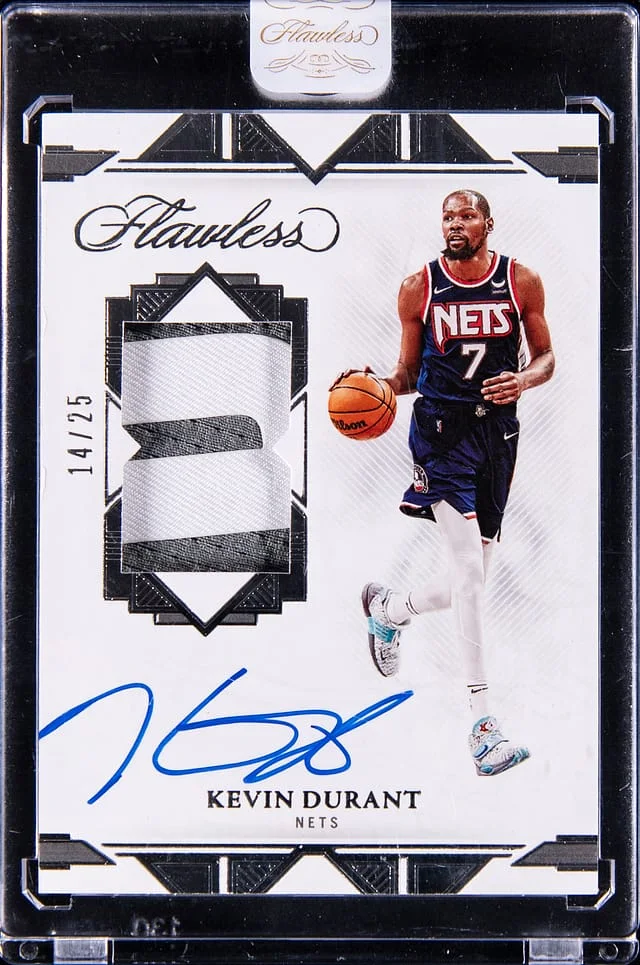 2021-22 Panini Flawless Kevin Durant Signature Prime Materials #SIG-KVD card image