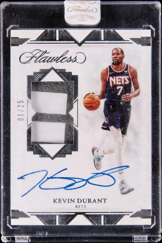 2021-22 Panini Flawless Kevin Durant Signature Prime Materials #SPM-KVD card image