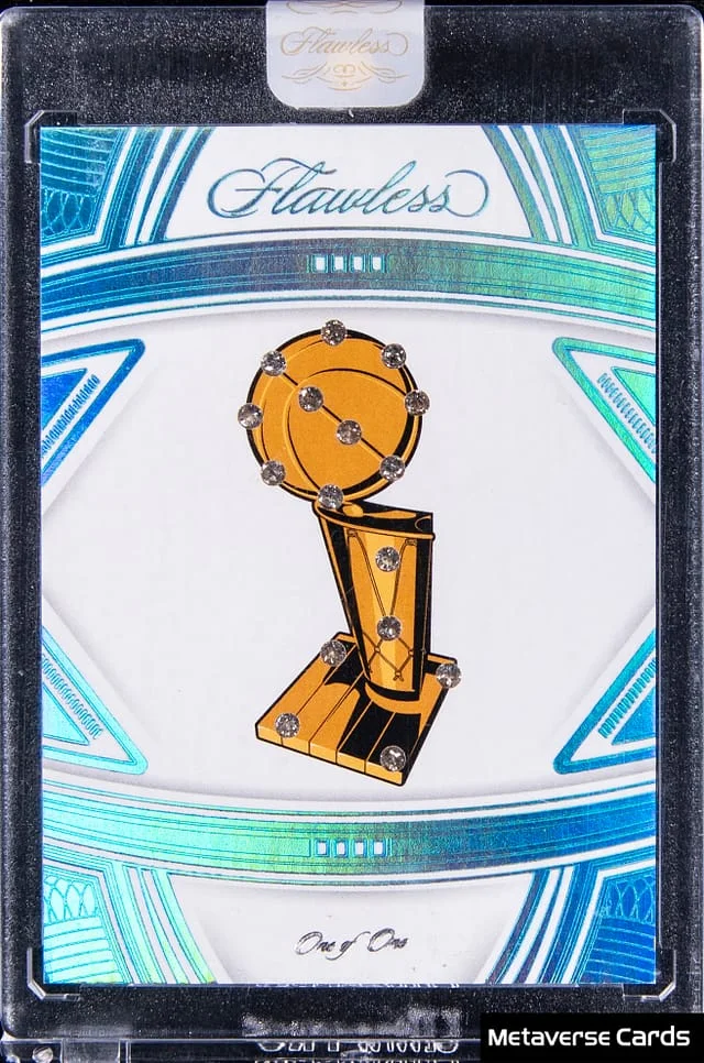 2021-22 Panini Flawless LeBron James Diamond Larry O'Brien Trophy Gems #LTG-LBJ card image