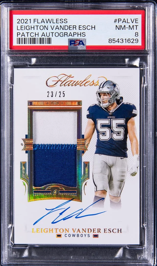 2021-22 Panini Flawless Leighton Vander Esch Patch Autograph #PA-LVE card image