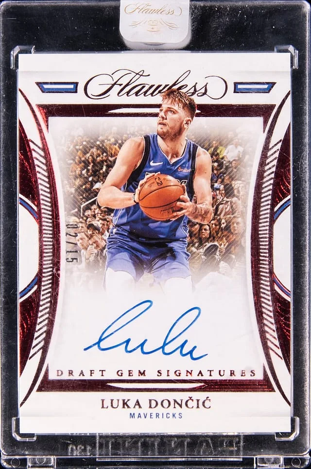 2021-22 Panini Flawless Luka Doncic Draft Gem Signatures Ruby #DGS-LDD card image