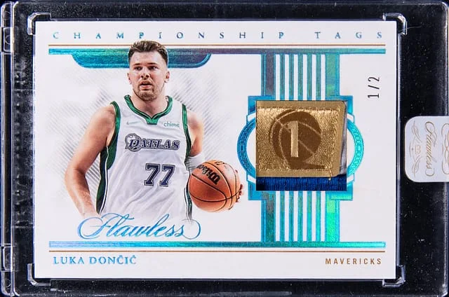 2021-22 Panini Flawless Luka Doncic Game Worn Championship Tags #CT-LDC card image