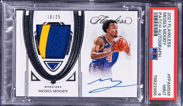 2021-22 Panini Flawless Moses Moody Patch Autograph #FPA-MSM card image