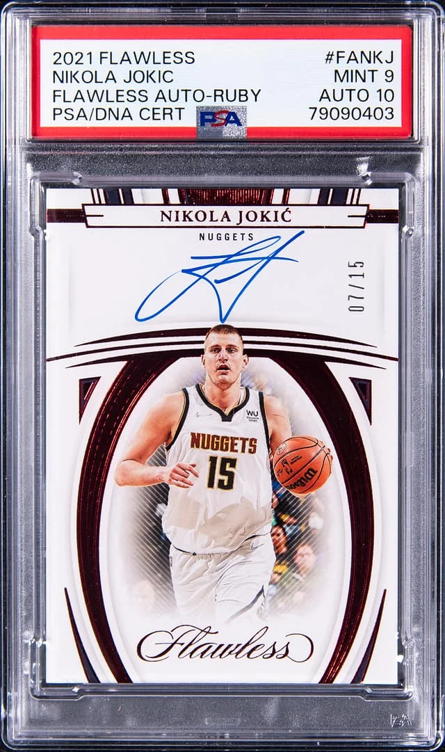 2021-22 Panini Flawless Nikola Jokic Autograph Ruby #FA-NKJ card image