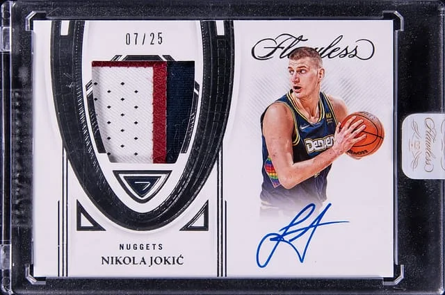 2021-22 Panini Flawless Nikola Jokic Patch Autograph #FPA-NKJ card image