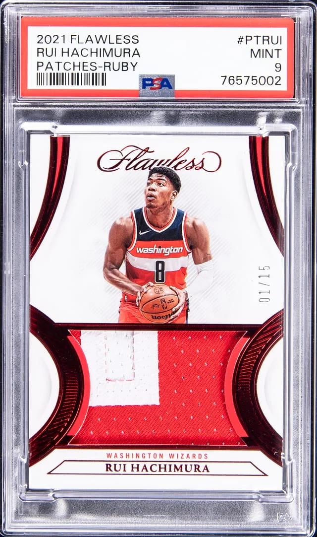 2021-22 Panini Flawless Rui Hachimura Patches Ruby #PT-RUI card image