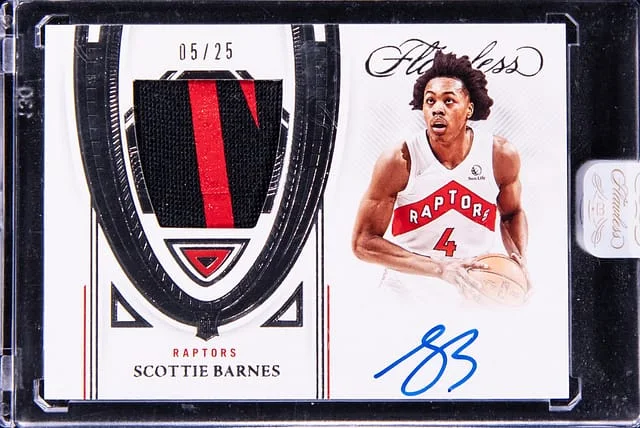 2021-22 Panini Flawless Scottie Barnes Patch Autographs #FPA-SCB card image