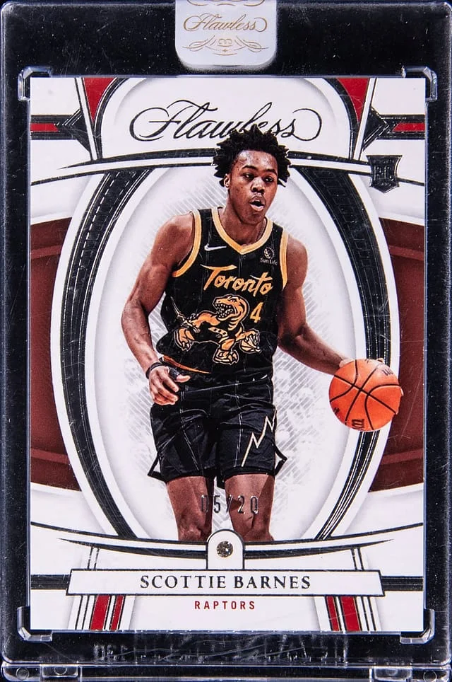 2021-22 Panini Flawless Scottie Barnes Relic - Panini Encased #58 card image