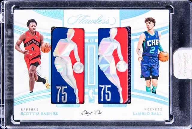2021-22 Panini Flawless Scottie Barnes/LaMelo Ball Dual Logoman #DLM-BB card image