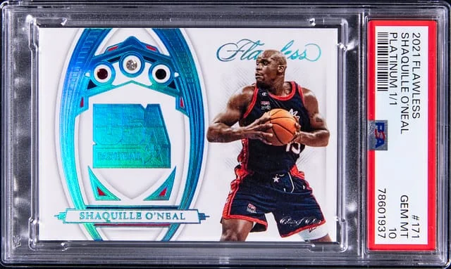 2021-22 Panini Flawless Shaquille O'Neal Platinum #171 card image