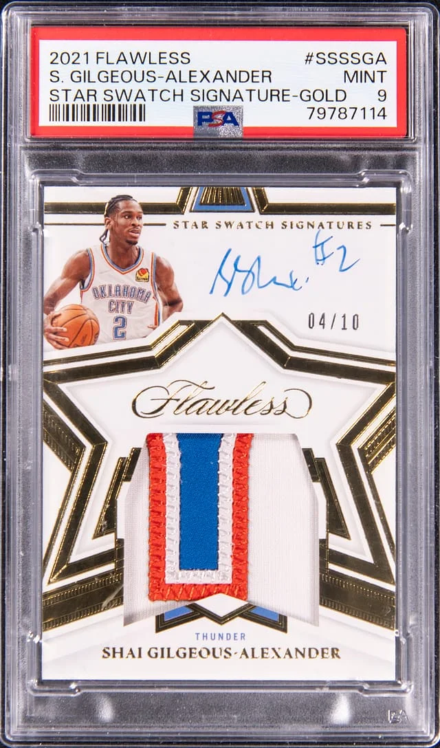 2021-22 Panini Flawless Star Swatch Signatures Gold #SSS #no-number card image