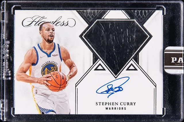 2021-22 Panini Flawless Stephen Curry 75th Team Autographs '24 Black Box #75A-SCU card image