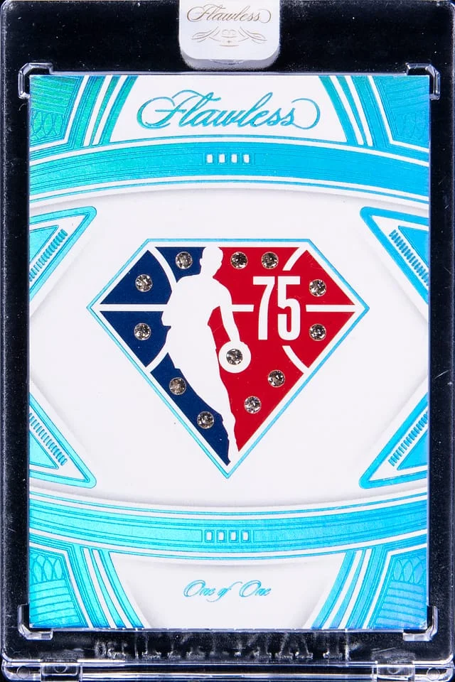 2021-22 Panini Flawless Stephen Curry Diamond 75th Anniversary Logo Gems #75G-SCY card image