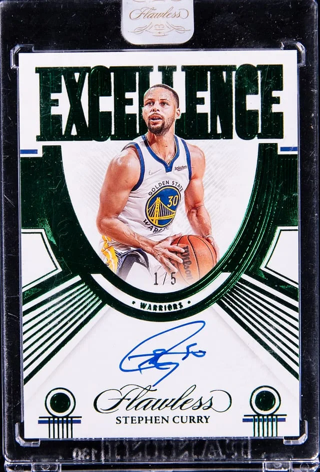 2021-22 Panini Flawless Stephen Curry Excellence Signatures #EXC-SCU card image
