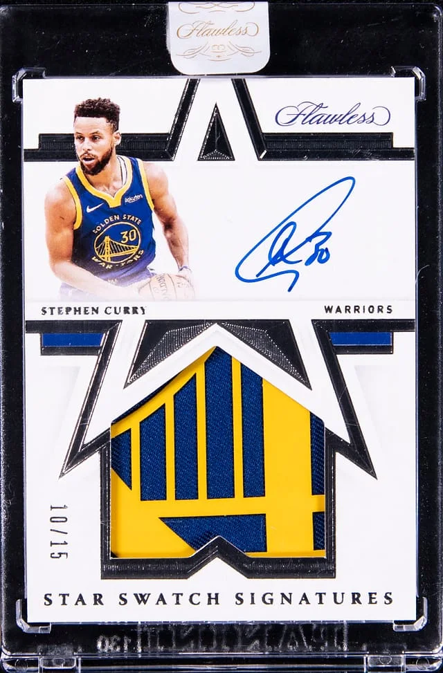 2021-22 Panini Flawless Stephen Curry Update '20-21 Star Swatch Signatures #SSW-CUR card image