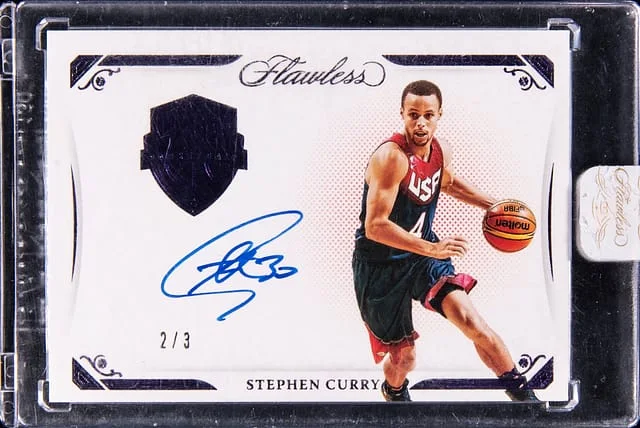 2021-22 Panini Flawless Stephen Curry Update '20-21 Flawless USA Autographs Amethyst #USA-CUR card image