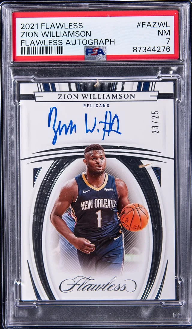 2021-22 Panini Flawless Zion Williamson Autograph #FAZWL card image