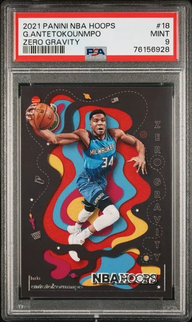 2021-22 Panini Giannis Antetokounmpo NBA Hoops Zero Gravity #18 card image
