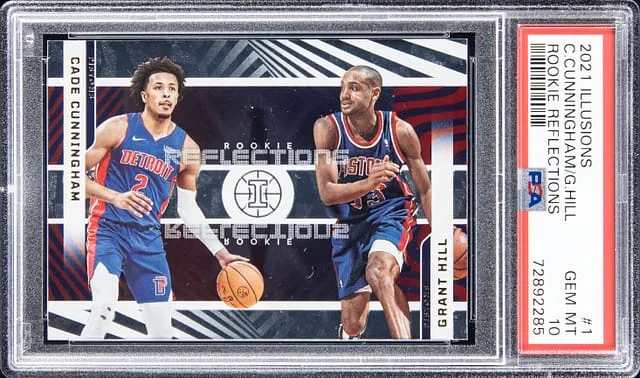 2021-22 Panini Illusions Cade Cunningham/Grant Hill Reflections #1 card image
