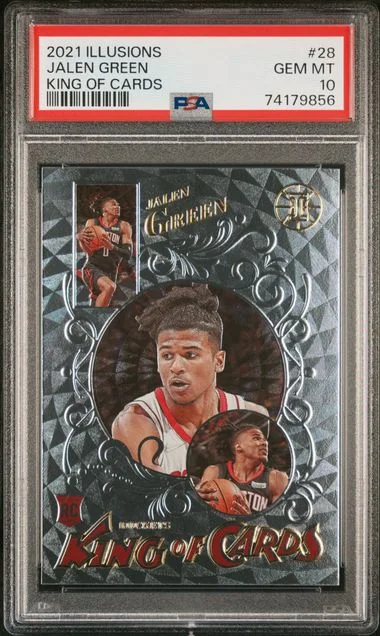 2021-22 Panini Illusions Jalen King Of Cards #28 card image