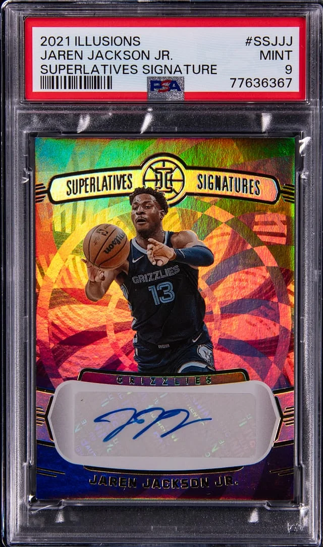 2021-22 Panini Illusions Jaren Jackson Jr. Superlatives Signature #SSJJJ card image