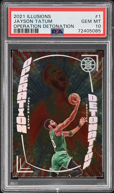 2021-22 Panini Illusions Jayson Tatum Operation Detonation #1 card image