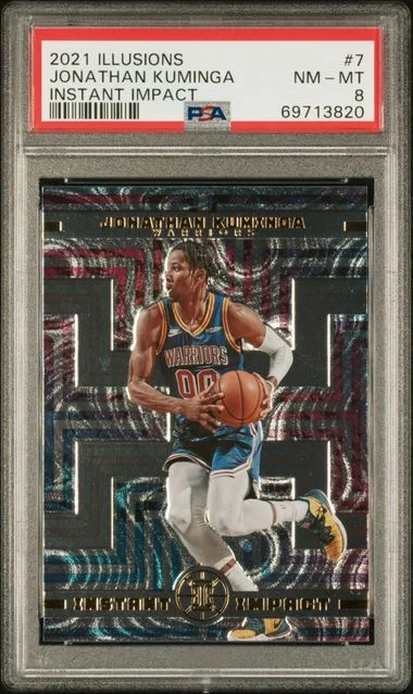 2021-22 Panini Illusions Jonathan Kuminga Instant Impact #7 card image