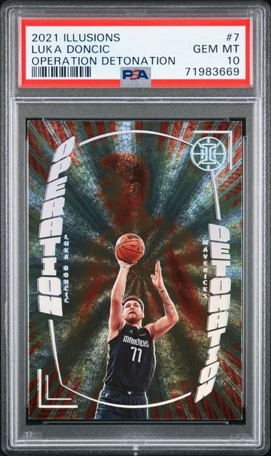 2021-22 Panini Illusions Luka Doncic Operation Detonation #7 card image