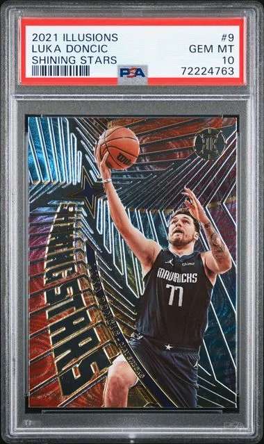 2021-22 Panini Illusions Luka Doncic Shining Stars #9 card image