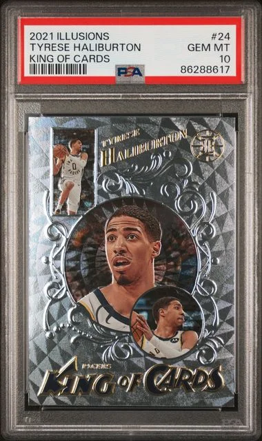 2021-22 Panini Illusions Tyrese Haliburton King Of Cards #24 card image