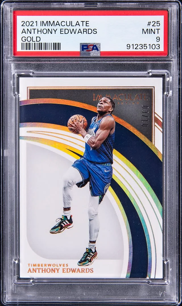 2021-22 Panini Immaculate Anthony Edwards Gold #25 card image