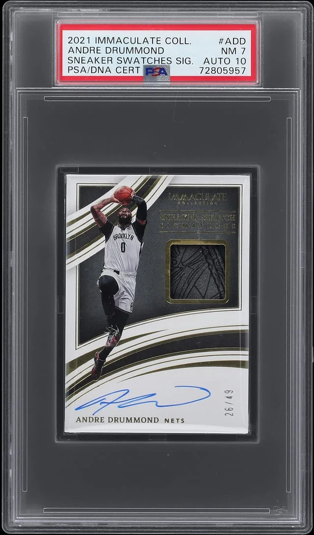 2021-22 Panini Immaculate Collection Andre Drummond Sneaker Swatches Signatures #SSS-ADD card image