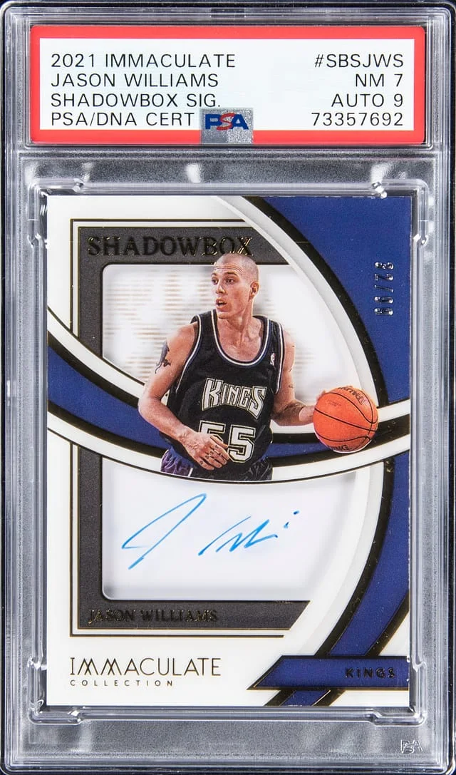 2021-22 Panini Immaculate Collection Jason Williams Shadowbox Signatures #SBS-JWS card image