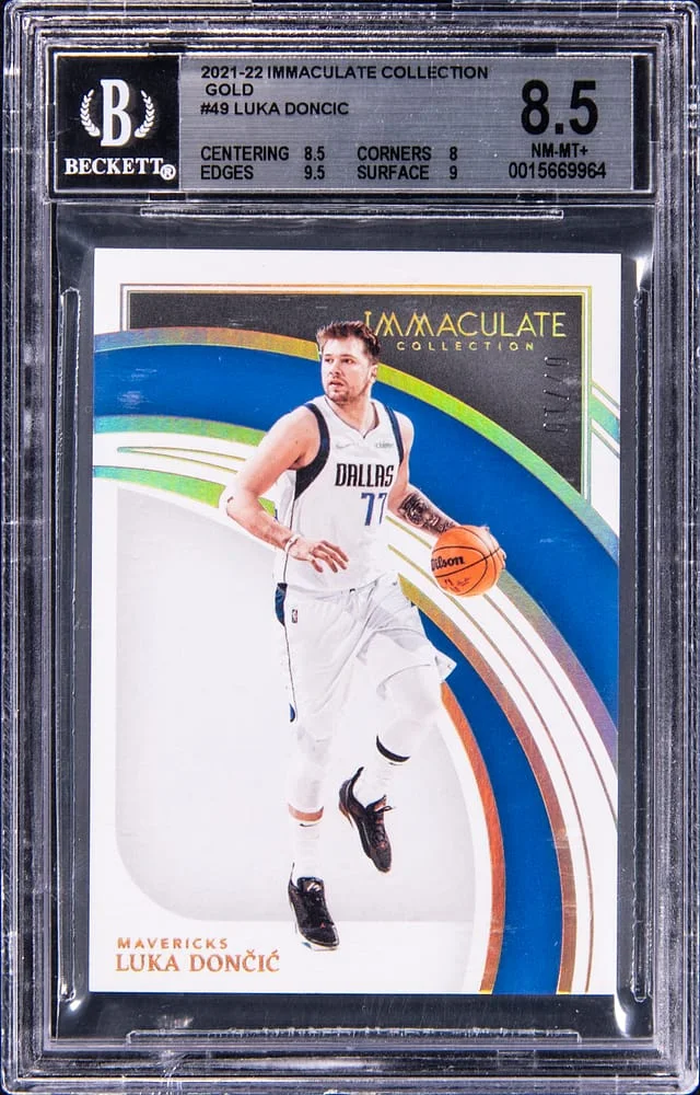 2021-22 Panini Immaculate Collection Luka Doncic Gold #49 card image