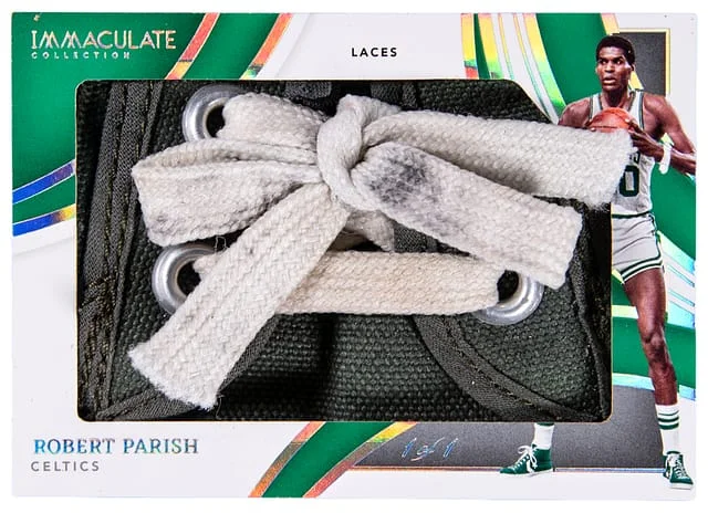 2021-22 Panini Immaculate Collection Robert Parish Game-Worn Shoe & Laces Sneak Peek #SP-RPC card image