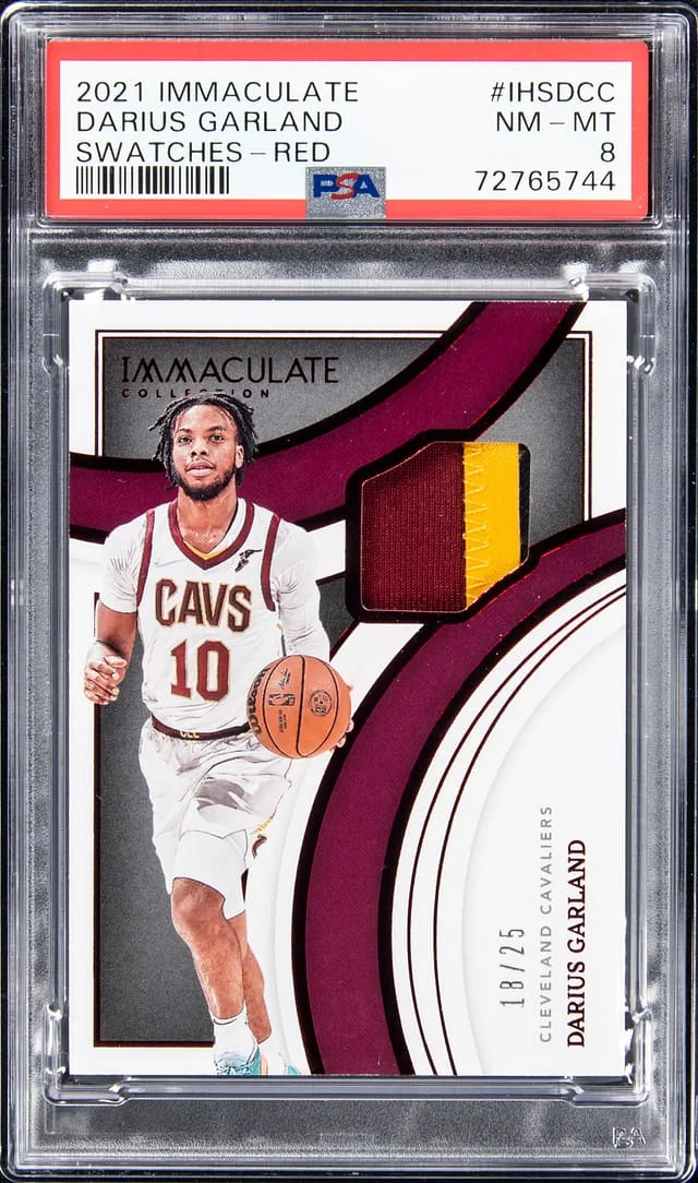 2021-22 Panini Immaculate Darius Garland Swatches Red #IHSDCC card image